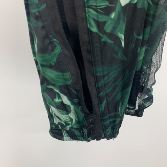 Victoria's Secret Corset Longline Bra Very Sexy Palm Leaf Shine Strap - Picture 12 of 15